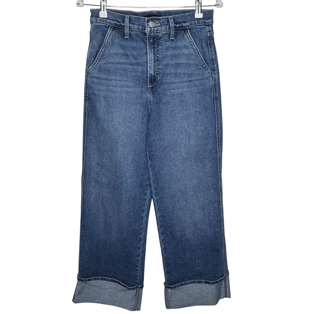 Joe's Jeans The Trixie High Rise Wide Leg Cuffed Trouser Size 28 First Bite